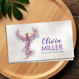 カラフルな鳳凰の鳥  名刺