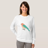 カラフルな鳴き鳥のアートTシャツ 女性向け Tシャツ (正面フル)