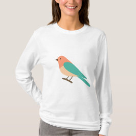 カラフルな鳴き鳥のアートTシャツ 女性向け Tシャツ