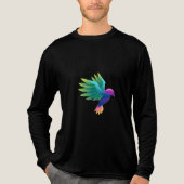 カラフルな黒の長袖シャツ トライブレンドTシャツ (正面)