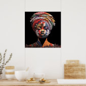 カラフルな黒人女性のポスター ポスター (キッチン)