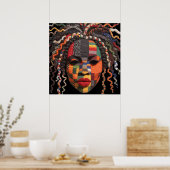 カラフルな黒人女性のポスター ポスター (キッチン)