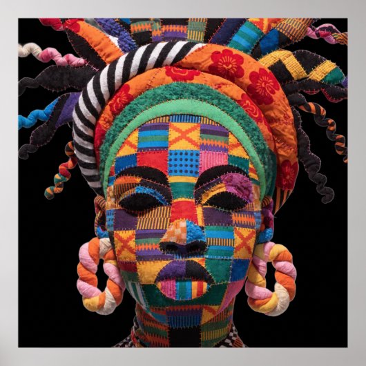 カラフルな黒人女性のポスター ポスター (正面)