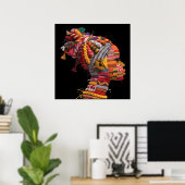 カラフルな黒人女性のポスター ポスター (ホームオフィス)