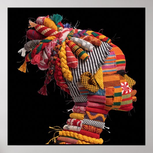 カラフルな黒人女性のポスター ポスター (正面)