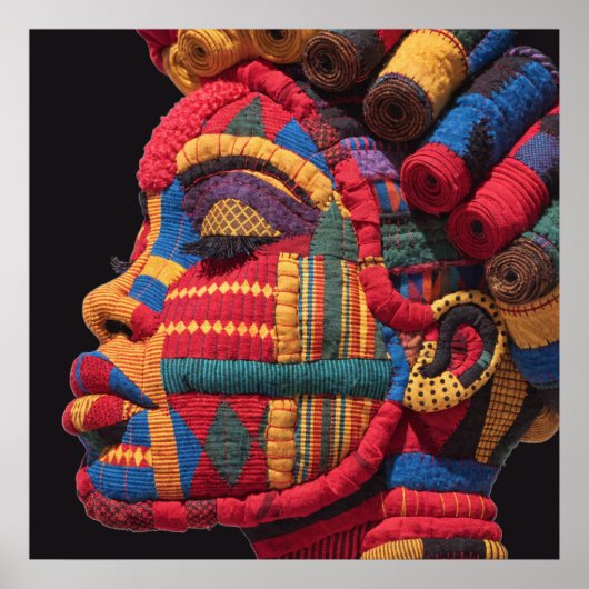 カラフルな黒人女性のポスター ポスター (正面)