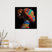 カラフルな黒人女性のポスター ポスター (キッチン)