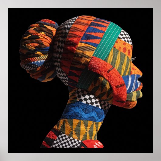 カラフルな黒人女性のポスター ポスター (正面)