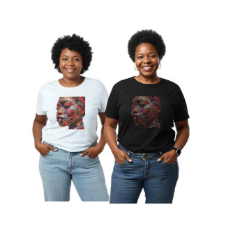 カラフルな黒人女性を祝うキルトTシャツ Tシャツ