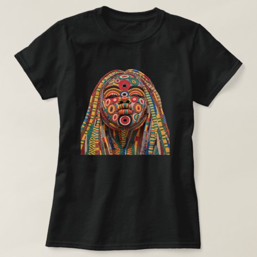 カラフルな黒人女性を祝うTシャツ Tシャツ (デザイン正面)