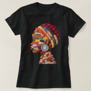 カラフルな黒人女性を祝うTシャツ Tシャツ