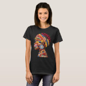 カラフルな黒人女性を祝うTシャツ Tシャツ (正面フル)