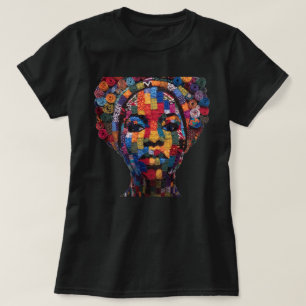 カラフルな黒人女性を祝うTシャツ Tシャツ