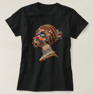 カラフルな黒人女性を称えるTシャツ Tシャツ