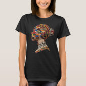 カラフルな黒人女性を称えるTシャツ Tシャツ (正面)