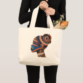 カラフルな黒人女性 コットン トートバッグ (正面(商品))