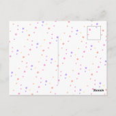 カラフルな黒板誕生日感謝フォト ポストカード (裏面)