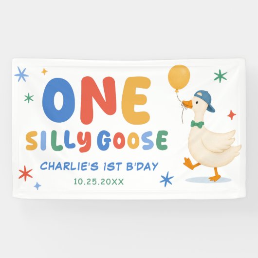 カラフルな1才のバカガモの子供の誕生日 横断幕 (横)