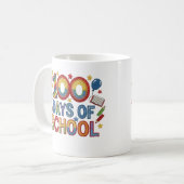 カラフルな100日目の登校 コーヒーマグカップ (正面左)