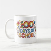 カラフルな100日目の登校 コーヒーマグカップ (左)