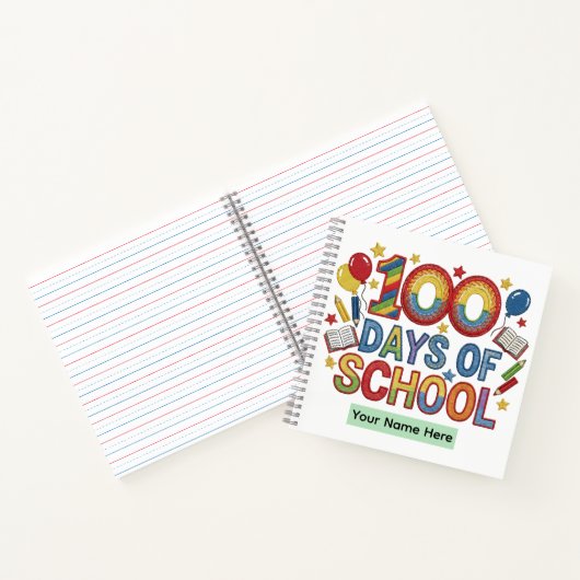 カラフルな100日目の登校 ノートブック (内部)