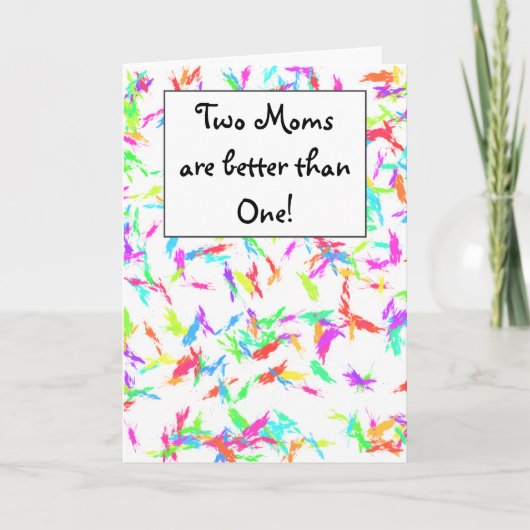 カラフルな2人のママのための母の日カード サンキューカード (正面)