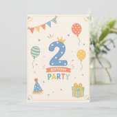 カラフルな2歳の誕生日パーティーの楽しみ (スタンド正面)
