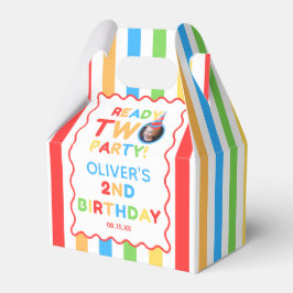 カラフルな2歳の誕生日フォトパーティー フェイバーボックス
