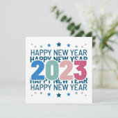 カラフルな2023年おめでとう 招待状 (スタンド正面)