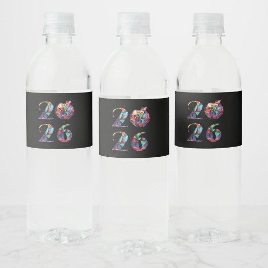 カラフルな2026- ペットボトルラベル (ボトル)