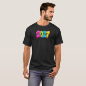 カラフルな2027の数字 Tシャツ (正面フル)