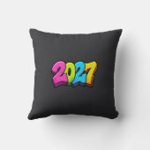 カラフルな2027数字  クッション (裏面)