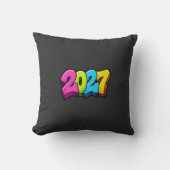 カラフルな2027数字  クッション (正面)