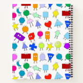 カラフルな2D&3D幾何学図形の先生へのギフト ノートブック (裏面)