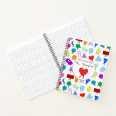 カラフルな2D&3D幾何学図形の先生へのギフト ノートブック (内部)