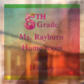 カラフルな5年生の教室　６×６ ウィンドウサイン (シート2)