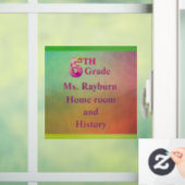 カラフルな5年生の教室　６×６ ウィンドウサイン (ホーム)