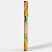 カラフルな70年代レトロビンテージ抽象芸術の美学 Case-Mate iPhoneケース (裏面 / 右)