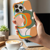 カラフルな70年代レトロ抽象ピンクの美意識 Case-Mate iPhoneケース