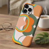 カラフルな70年代レトロ抽象ピンクの美意識 Case-Mate iPhoneケース