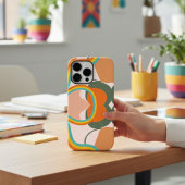 カラフルな70年代レトロ抽象ピンクの美意識 Case-Mate iPhoneケース