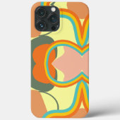カラフルな80年代ビンテージ抽象柄イエローベースのデザイン Case-Mate iPhoneケース (裏面)