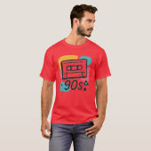 カラフルな90年代のカセットテープデザインの名前 レトロ Tシャツ (正面フル)