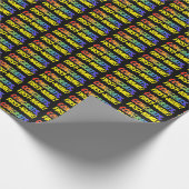 カラフルな「おめでとう」+ 個別の名前を入れたラッピングペーパー ラッピングペーパー (角)