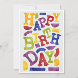 カラフルな"お誕生日おめでとう!"カード カード