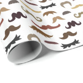 カラフルな、トレンディーによって分類される口ひげパターン ラッピングペーパー (ロールコーナー)