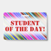 カラフルな"日の学生!" やる気を起こさせるなバッジ バッジ (Back)