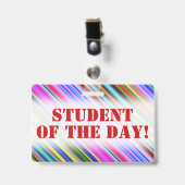 カラフルな"日の学生!" やる気を起こさせるなバッジ バッジ (Front with Clip)