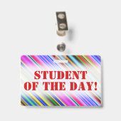 カラフルな"日の学生!" やる気を起こさせるなバッジ バッジ (Back with Clip)