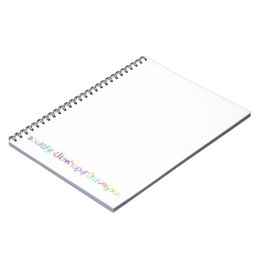 カラフルなABCレインボークレヨン 子供の手書き ノートブック (左側)